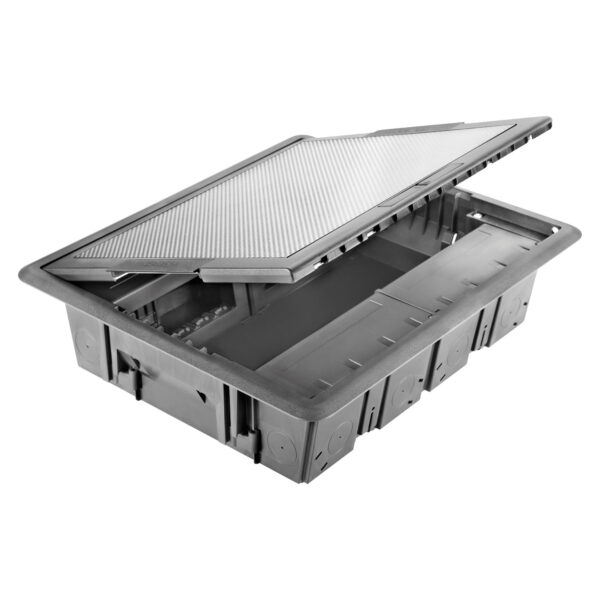 Doza pardoseala cu Capac din Otel Inoxidabil - Sistem cu 20 Module