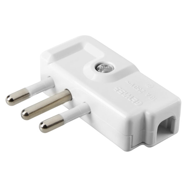 Fisa Portabila - 90° - Standard Italian - 2P+E 10A 250V Tip SPA11 - Alb