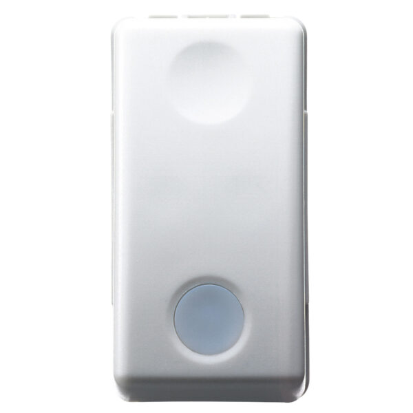 Intrerupator cap scara 1P 250V 16A - Cu Lentila Neutra Inlocuibila - Iluminabila - 1 Modul - Sistem Alb