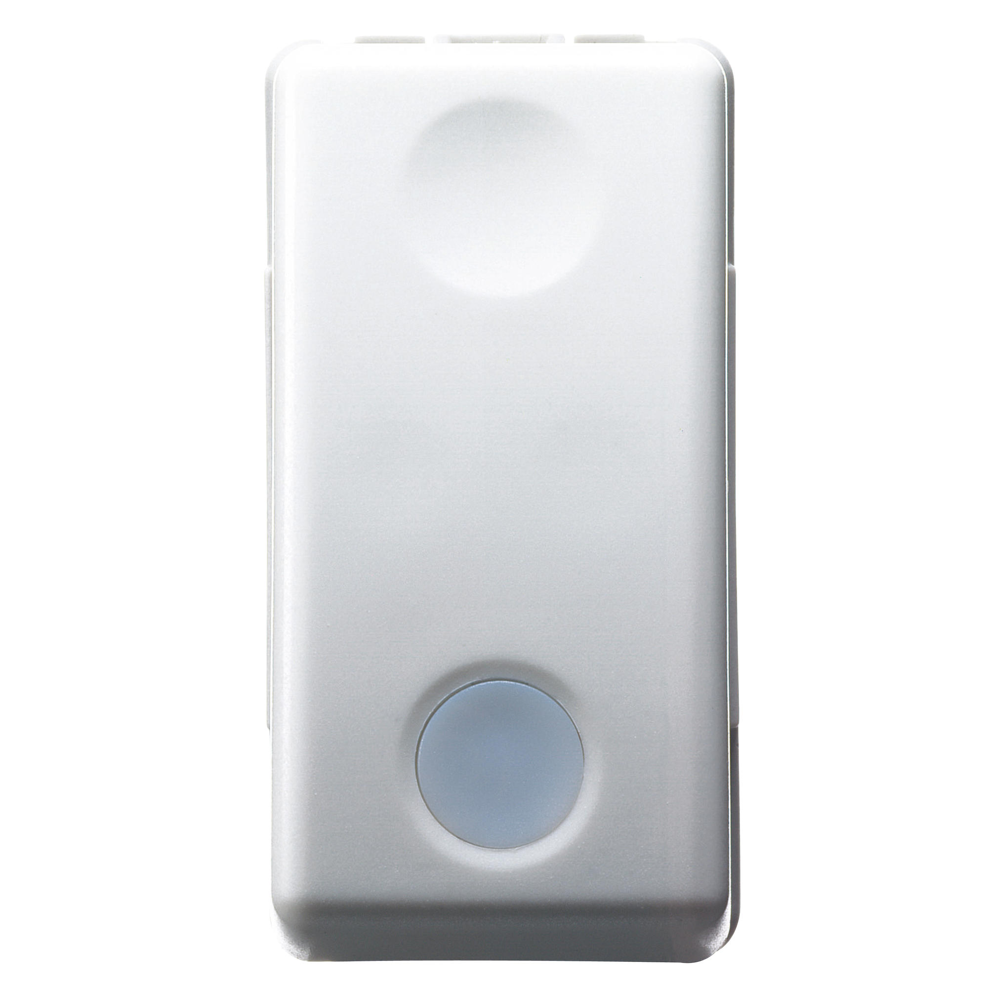 Intrerupator cap scara 1P 250V 16A - Cu Lentila Neutra Inlocuibila - Iluminabila - 1 Modul - Sistem Alb