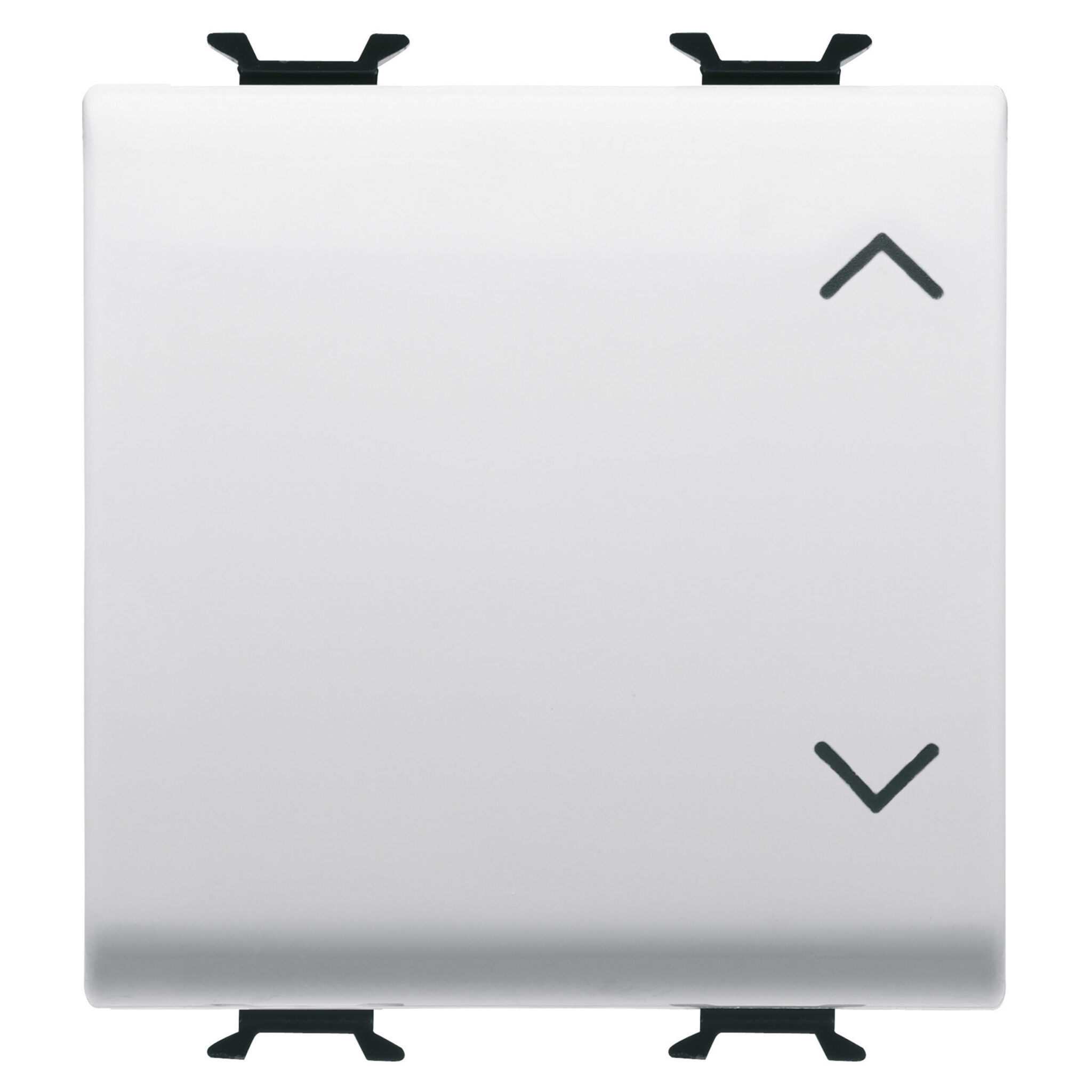 Intrerupator jaluzele - rulou 1P 250V 10A  Simbol Sus-jos - 2 Module - Alb Satinat - CHORUSMART