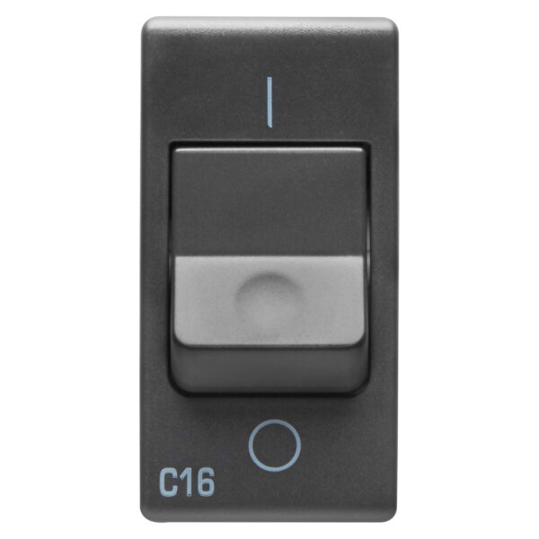 Intrerupator Miniatural 230V 1P+N 16A 3kA Curba C - 1 Modul - Sistem Negru