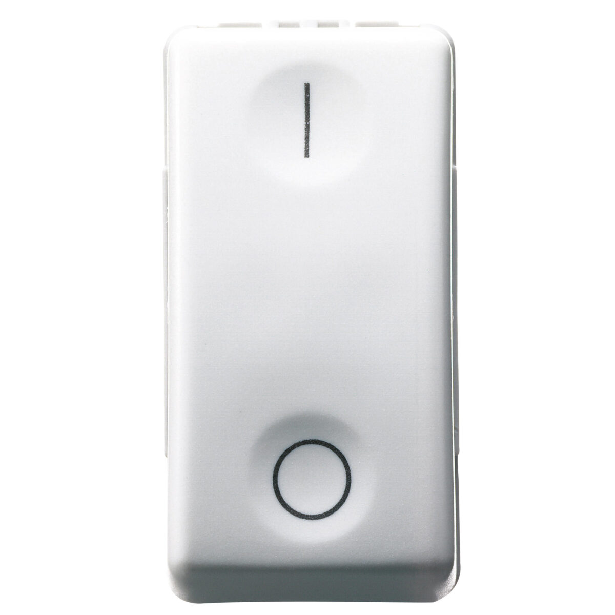 Intrerupator simplu 2P 250V 16A – Neutru – Simbol 0/I – 1 Modul – Sistem Alb Intrerupator simplu 2P 250V 16A - Neutru - Simbol 0/I - 1 Modul - Sistem Alb