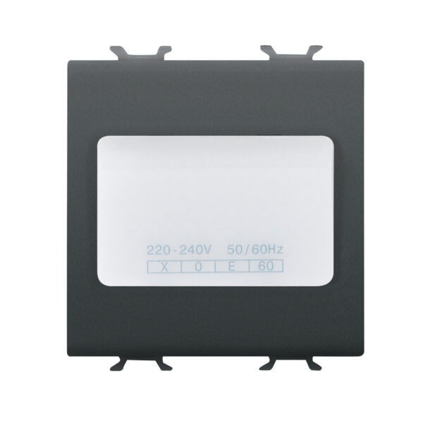 Lampa Autonoma de Urgenta - 230VAC 50/60HZ 1H - 2 Module - Negru Satinat - CHORUSMART