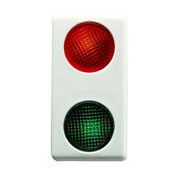 Lampa Indicatoare Dubla - 12/24V - Rosu/Verde - 1 Modul - Sistem Alb