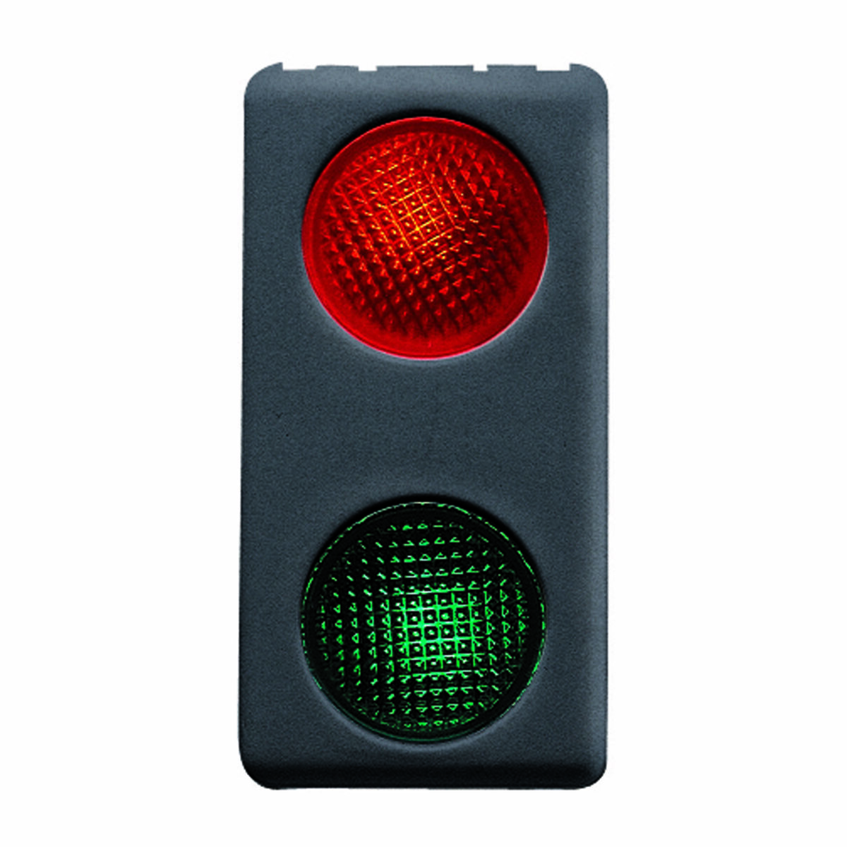 Lampa Indicatoare Dubla - 12/24V - Rosu/Verde - 1 Modul - Sistem Negru