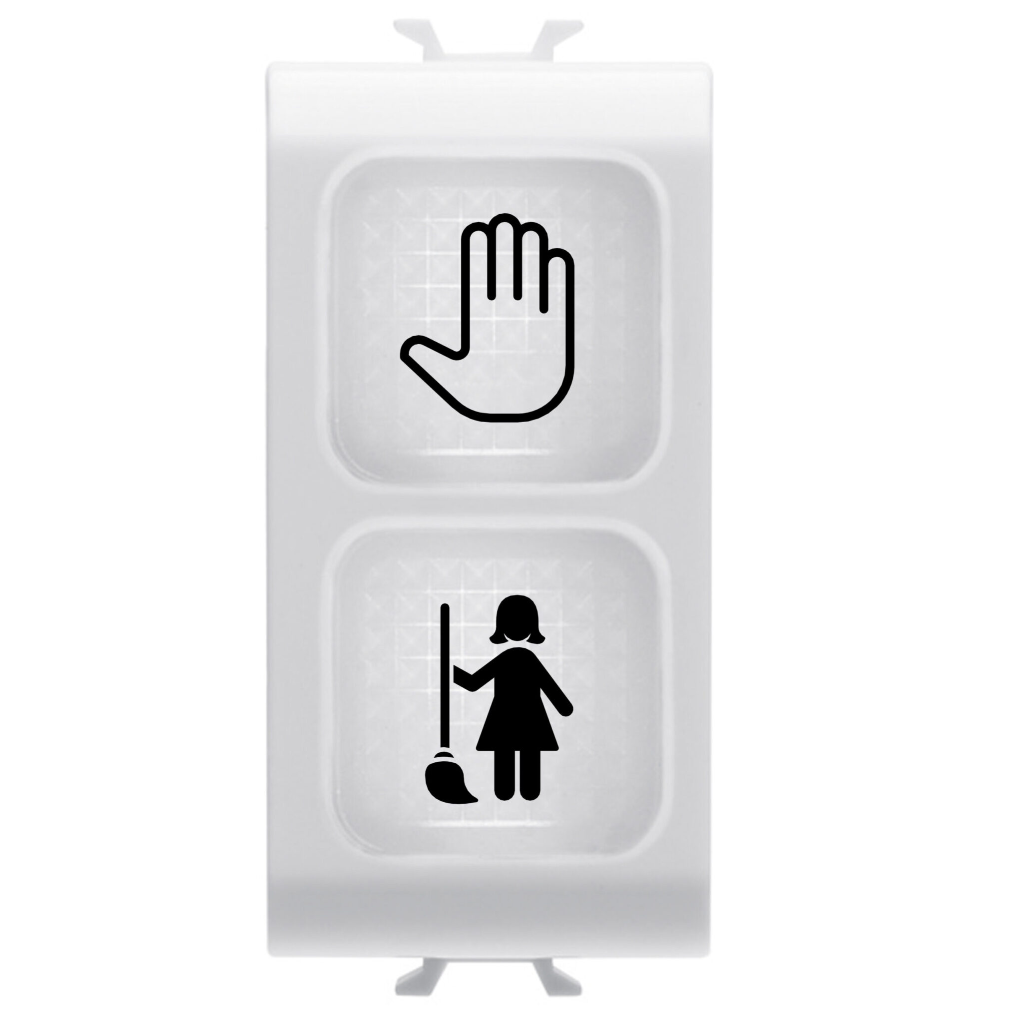 Lampa Indicatoare Dubla - Opal - DND+MUR - 1 Modul - Alb Satinat - CHORUSMART