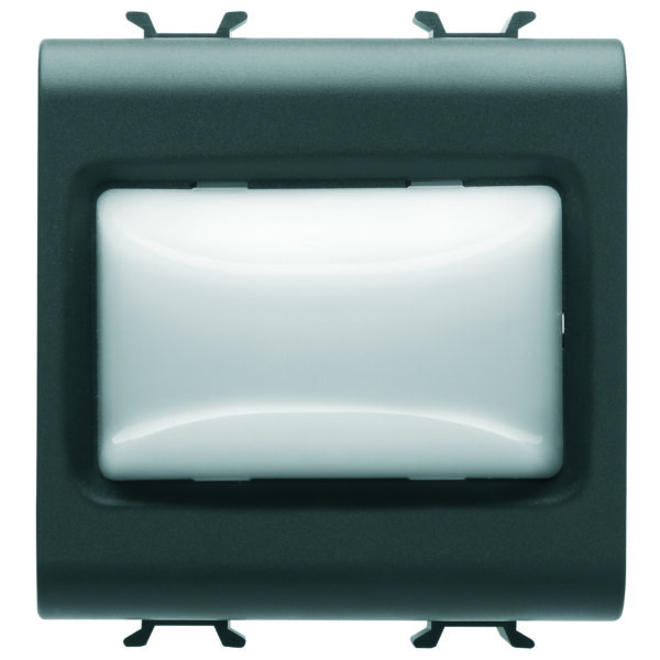 Lampa Indicatoare Proeminenta - 12V c.a./c.c. / 230V c.a. 50/60 Hz - Opal - 2 Module - Negru Satinat - CHORUSMART