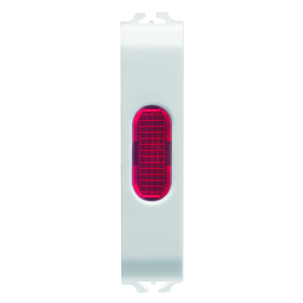 Lampa Indicatoare Unica – Rosu – 1/2 Modul – Alb Lucios – CHORUSMART Lampa Indicatoare Simpla - Rosu - 1/2 Modul - Alb Satinat - CHORUSMART