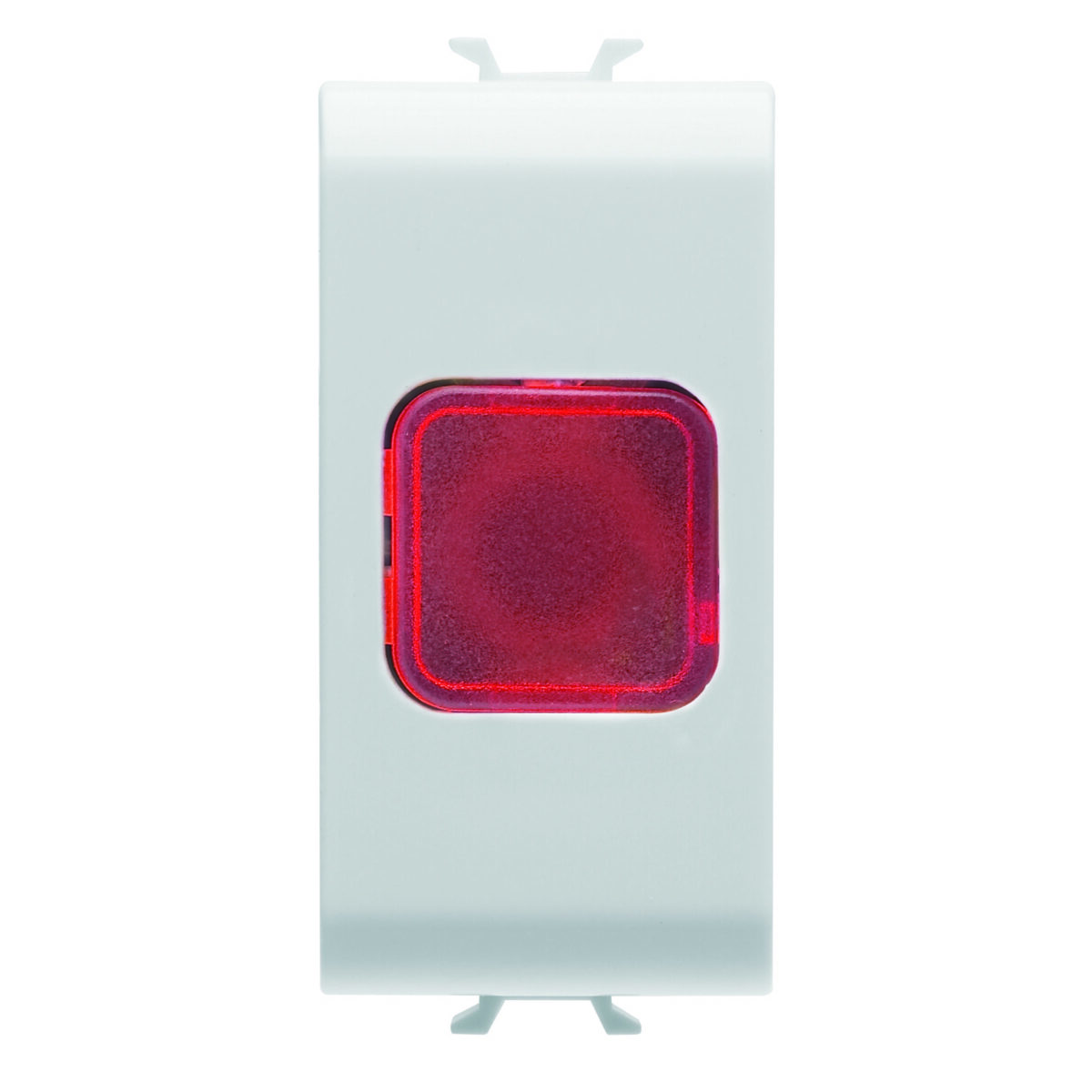 Lampa Indicatoare Simpla - Rosu - 1 Modul - Alb Satinat - CHORUSMART