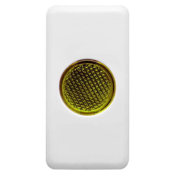 Lampa Indicatoare Unica - 12/24/250V - Galben - 1 Modul - Sistem Alb