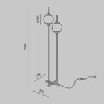 Lampadar The Sixth Sense Maytoni Z020FL-L12BK