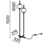 Lampadar The Sixth Sense Maytoni Z020FL-L12BK