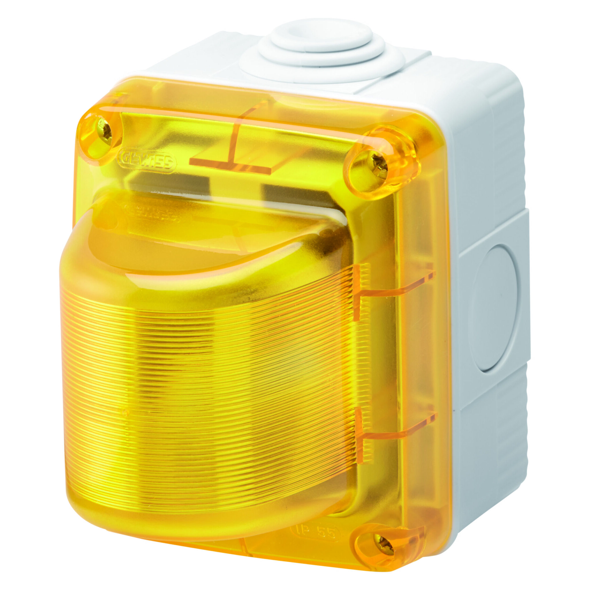 Lanterne Electronice - 25W - 230V - Difuzor Galben - IP55 Gri RAL 7035