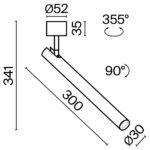 Lustra Focus T Maytoni C141CL-L300-6W3K-B
