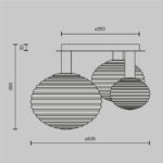 Lustra Reels Maytoni MOD268CL-03G
