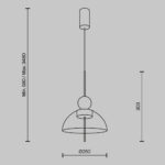 Pendul Bangkok Maytoni MOD185PL-L12CG3K1