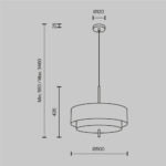 Pendul Bergamo Maytoni MOD613PL-05GR1