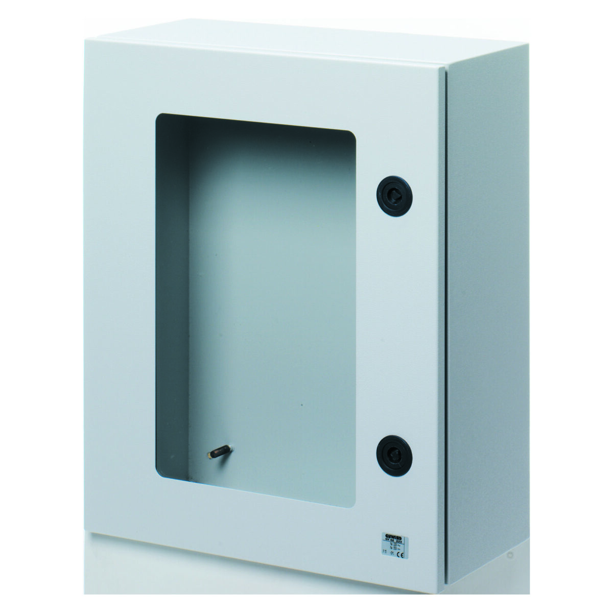 Placa din Metal cu Usa Goala Prevazuta cu Fereastra din Sticla Securizata si Incuietoare 800X1060X350 - IP55 Gri RAL 7035