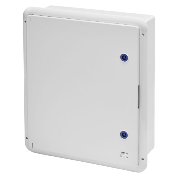Placa Etansa cu Usa Goala Prevazuta cu Incuietoare - Gwplast 120 - 396X474X160 - IP55 Gri RAL 7035