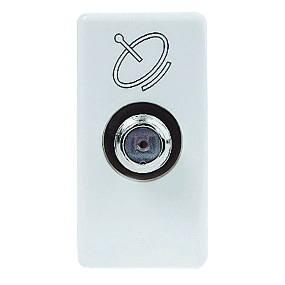 Priza Coaxiala Tv-sat Clasa A Ecranare - Conector F Mama - Alimentare 5 Db - 1 Modul - Sistem Alb