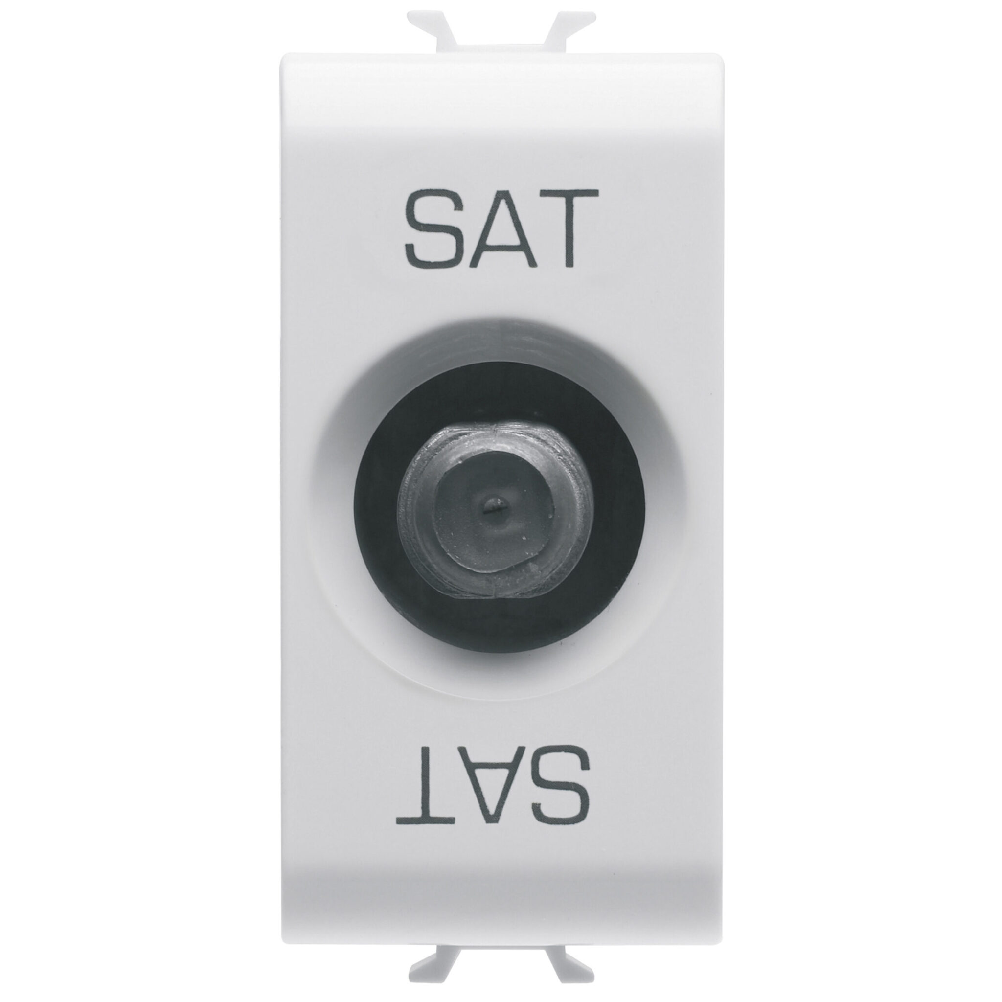 Priza Coaxiala TV/SAT, Ecranare Clasa A - Conector F Mama - Alimentare 10 dB - 1 Modul - Alb Satinat - CHORUSMART