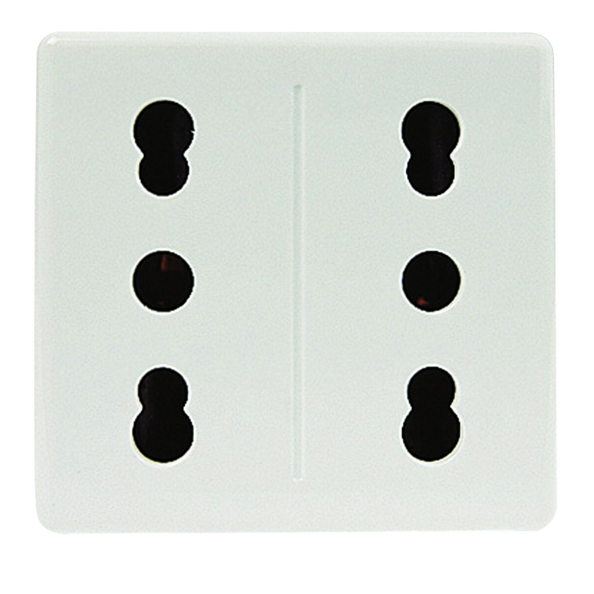 Priza Dubla Standard Italian 250V 2X2P+E 16A Amperaj Dublu – P11-P17 – 2 Module – Sistem Alb Priza Dubla Standard Italian 250V 2X2P+E 16A Amperaj Dublu - P11-P17 - 2 Module - Sistem Alb