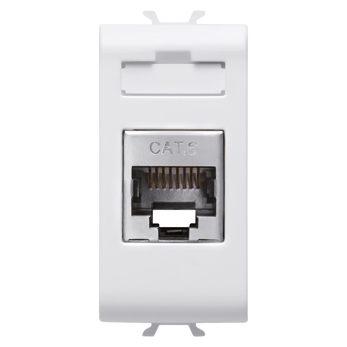 Priza RJ45 – Categoria 6 – Ftp – 1 Modul – Alb Lucios – CHORUSMART Priza RJ45 - Categoria 6 - Ftp - 1 Modul - Alb Lucios - Antibacterian - CHORUSMART