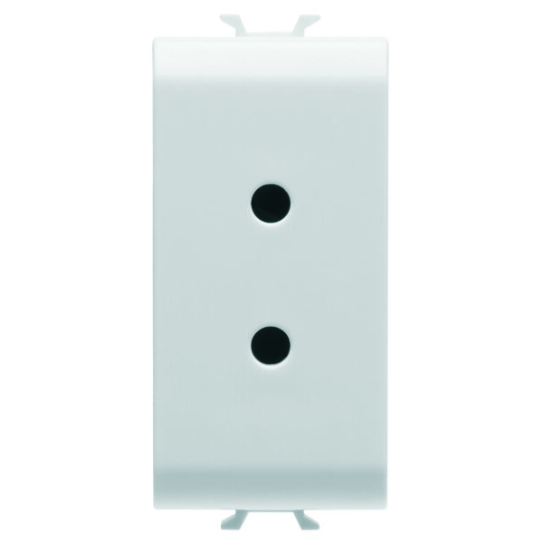 Priza SELV - 2P 6A 24V - 1 Modul - Alb Lucios - Antibacterian - CHORUSMART