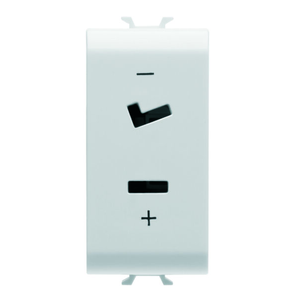 Priza SELV - 2P 6A 24V Polarizata - 1 Modul - Alb Satinat - CHORUSMART