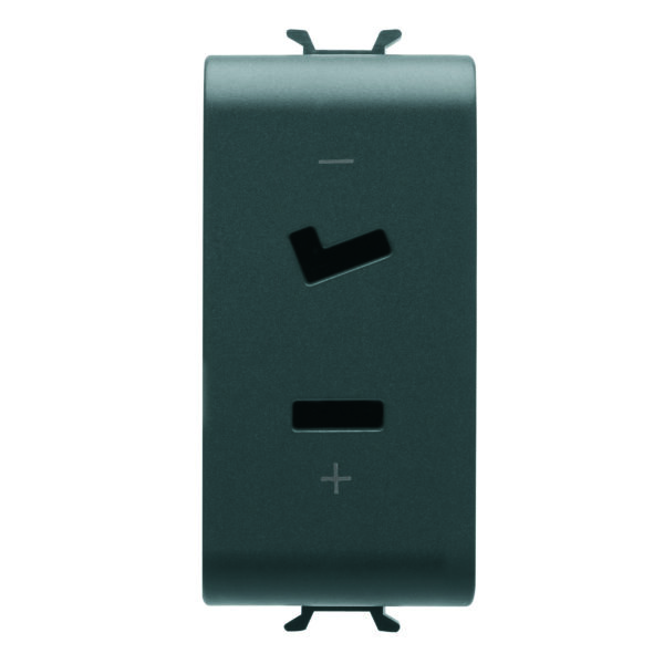 Priza SELV - 2P 6A 24V Polarizata - 1 Modul - Negru Satinat - CHORUSMART