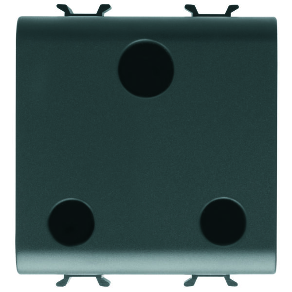 Priza Standard Britanica 250V 2P+E 15A - 2 module Negru Satinat - CHORUSMART