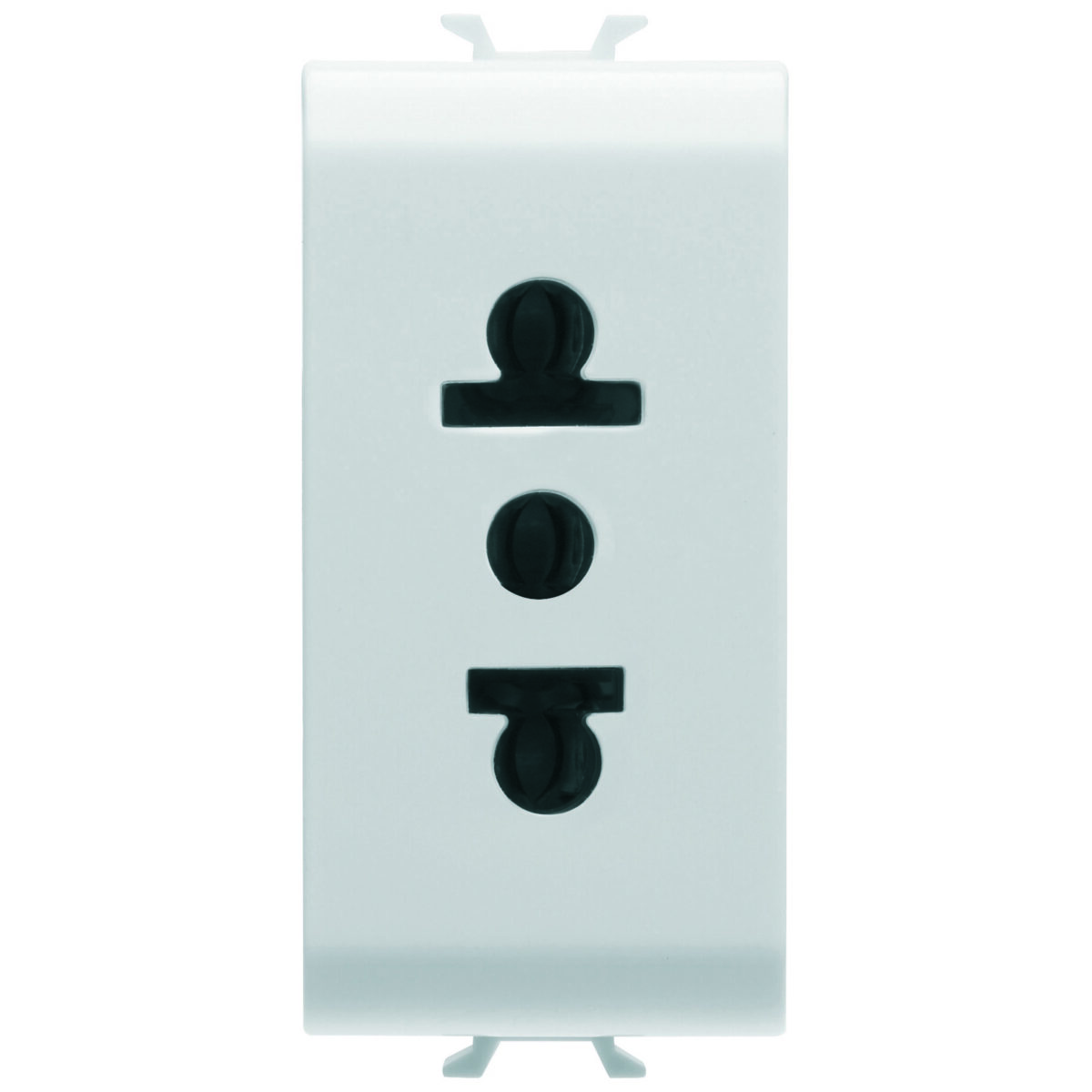 Priza Standard Euro-americana 250/125V 2P+E 15A - 1 Modul - Alb Satinat - CHORUSMART