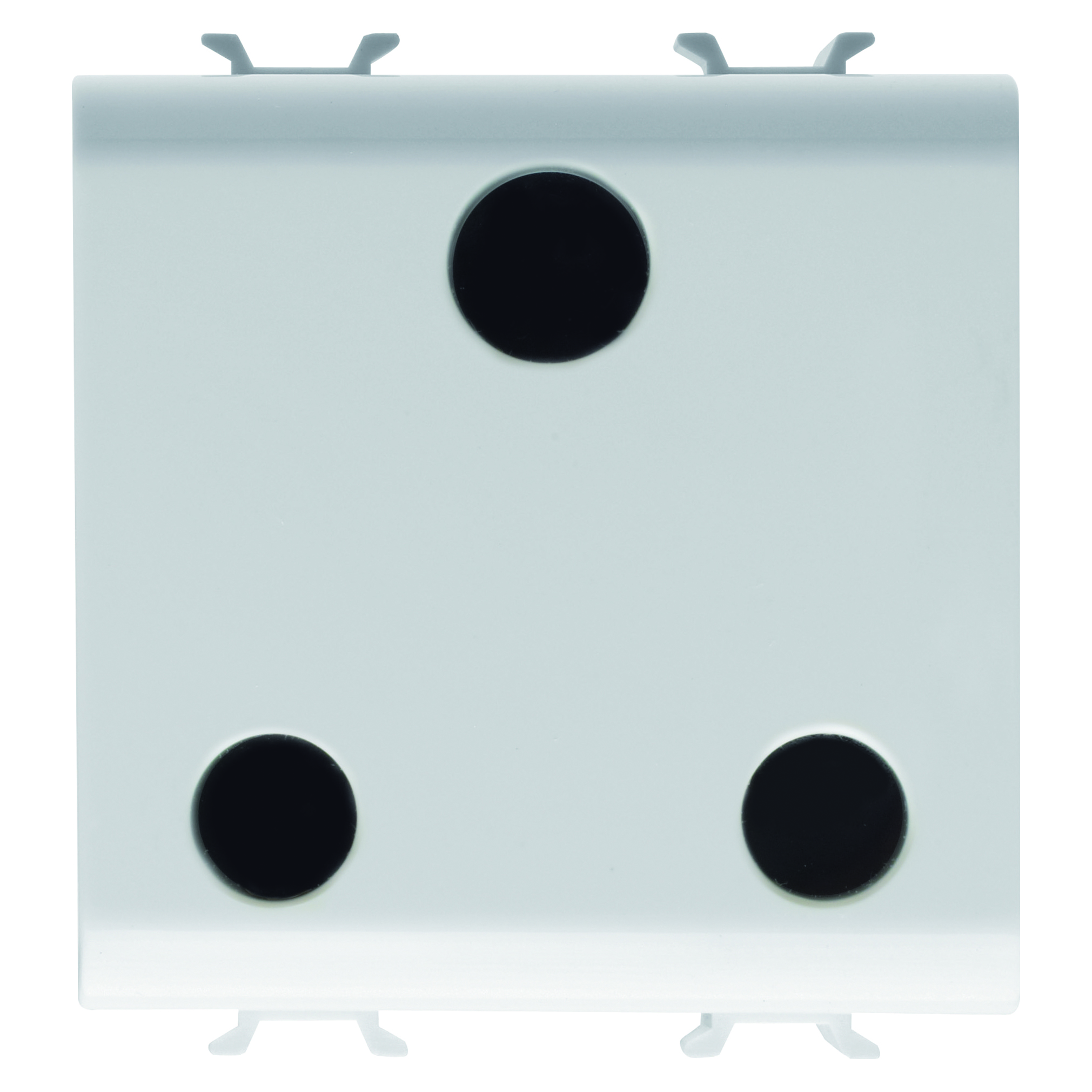 Priza Standard Indiana/Sud-africana 250V 2P+E 16A - 2 Module - Alb Satinat - CHORUSMART