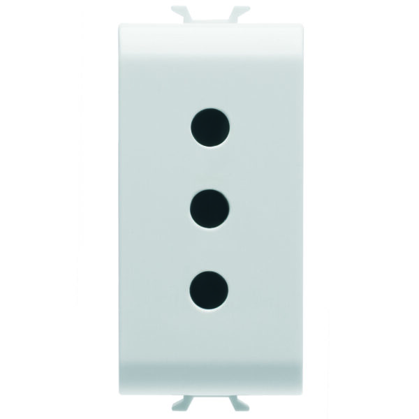 Priza Standard Italian 250V 2P+E 10A - P11 - 1 Modul - Alb Satinat - CHORUSMART