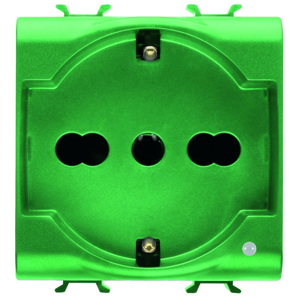 Priza Standard Italian/German 250V pentru Linii Dedicate – 2P+E 16A cu Amperaj Dublu – P40 – 2 Module – Verde – CHORUSMART Priza Standard Italian/German 250V pentru Linii Dedicate - 2P+E 16A cu Amperaj Dublu P40 - 2 Module - Verde - Antibacterian - CHORUSMART
