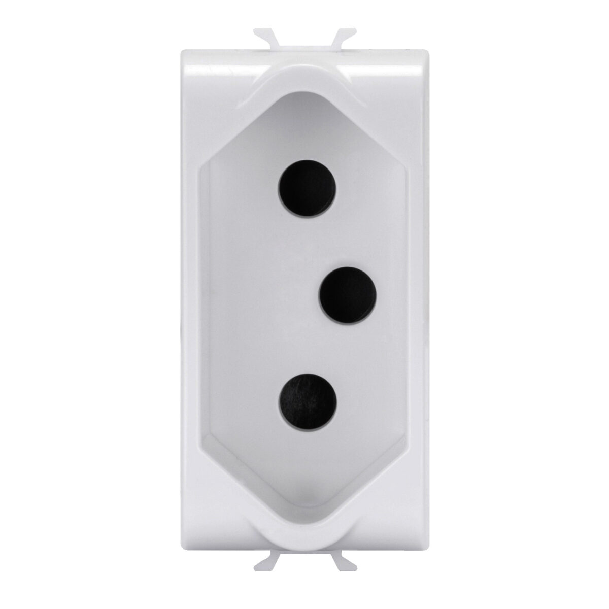 Priza Standard Sud-africana - 250V 2P+E 16A - 1 Modul - Alb Satinat - CHORUSMART