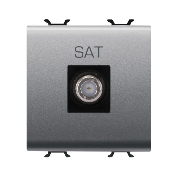 Priza TV Coaxiala, Ecranare Clasa A - Conector F Mama - Direct - 2 Modul - Titan - CHORUSMART