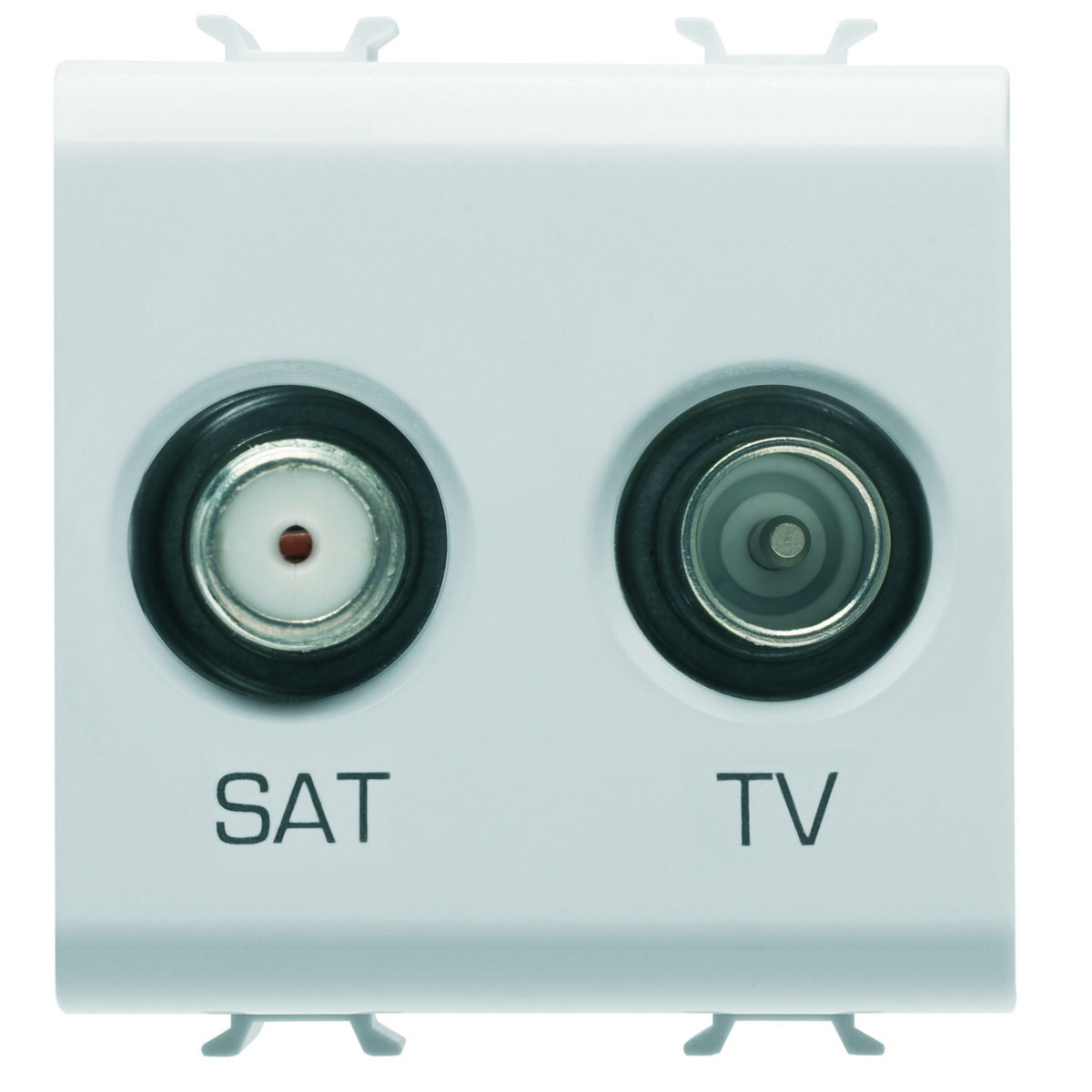 Priza Tv-sat - Directa - 2 Module - Alb Lucios - Antibacterian - CHORUSMART