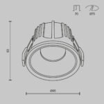 Spot incastrat Alfa Maytoni DL043-01-15W2.7K-RD-WB-DE