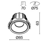 Spot incastrat Alfa Maytoni DL043-01-15W4K-D-RD-W