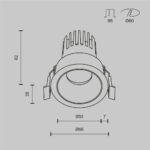 Spot incastrat Dip Maytoni DL115-10W-2.7K-W