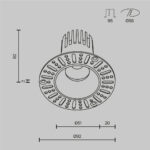 Spot incastrat Dip Maytoni DL119-10W-3K-TRS-B