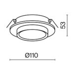 Spot incastrat Hoop Maytoni DL086-GX53-RD-BG
