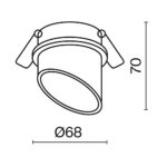 Spot incastrat Lipari Maytoni DL044-01-GU10-B