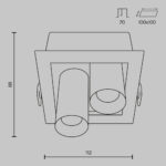 Spot incastrat Magnum Maytoni DL094-02-7W3K-B