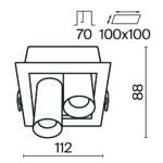 Spot incastrat Magnum Maytoni DL094-02-7W3K-W
