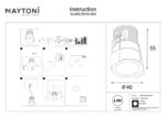 Spot incastrat Minor Maytoni DL089-5W3K-BW
