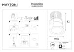 Spot incastrat Minor Maytoni DL089-9W3K-BW