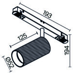 Spot pe sina Artisan Maytoni TR097-2-12W4K-M-BMG